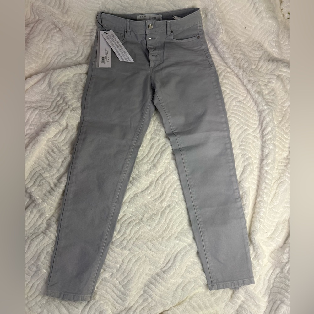 IRO Sorbon Skinny Jeans Gray Size 27 NWT Stretch Cotton